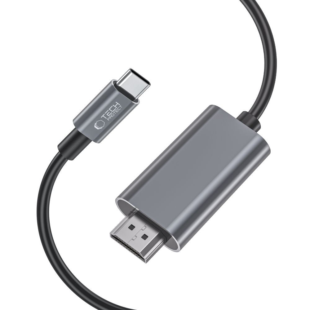 Tech-Protect UltraBoost USB-C / HDMI 4K 60Hz kabelis 2m - juodas -- Video Cables