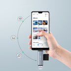 Tech-Protect UltraBoost SD/micro SD kortelės skaitytuvas su USB-C/USB-A jungtimis - pilka -- Memory Card Readers
