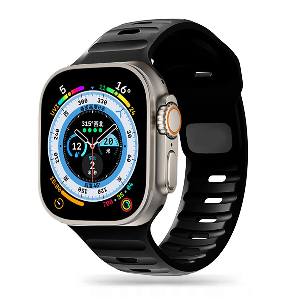 Tech-Protect IconBand Line, skirta Apple Watch 4/5/6/7/8/9/SE/Ultra 1/2 (42/44/45/49 mm) – juoda -- Apple Watch 4