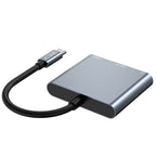 HUB Tech-Protect V1 3in1 USB-C - USB-A 3.0 / USB-C PD 100W / HDMI 4K 30Hz - pilkas -- USB Hubs
