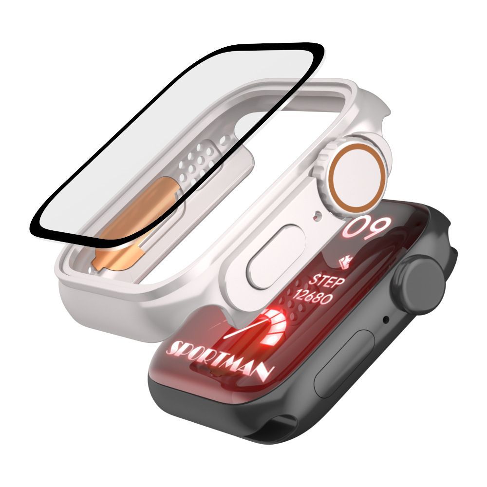 Tech-Protect Defense360 Apple Watch 44 mm dėklas – juoda/oranžinė -- Apple Watch 4