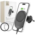 Tech-Protect Automobilinis telefono laikiklis MM15W-V1 su MagSafe 15W indukciniu įkrovikliu oro angai - juodas -- Cell...