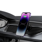 Tech-Protect Automobilinis telefono laikiklis MM15W-V1 su MagSafe 15W indukciniu įkrovikliu oro angai - juodas -- Cell...