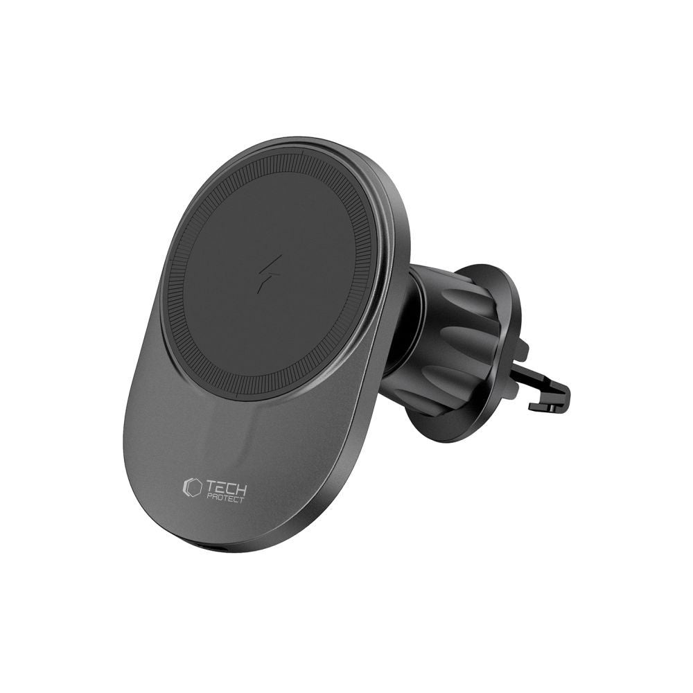 Tech-Protect Automobilinis telefono laikiklis MM15W-V1 su MagSafe 15W indukciniu įkrovikliu oro angai - juodas -- Cell...