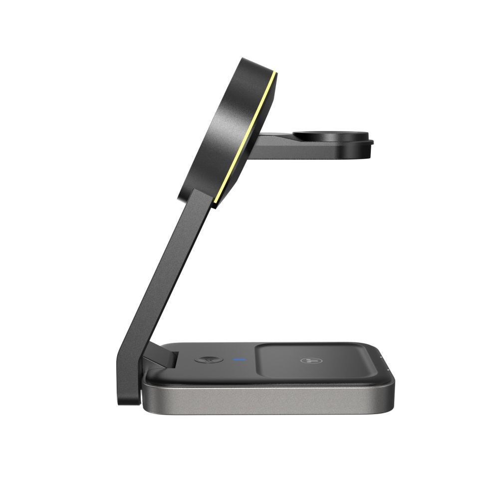 Tech-Protect Indukcinis įkroviklis QI15W-A28 MagSafe 3in1 su stovu išmaniajam telefonui / Apple Watch / AirPods - juodas...