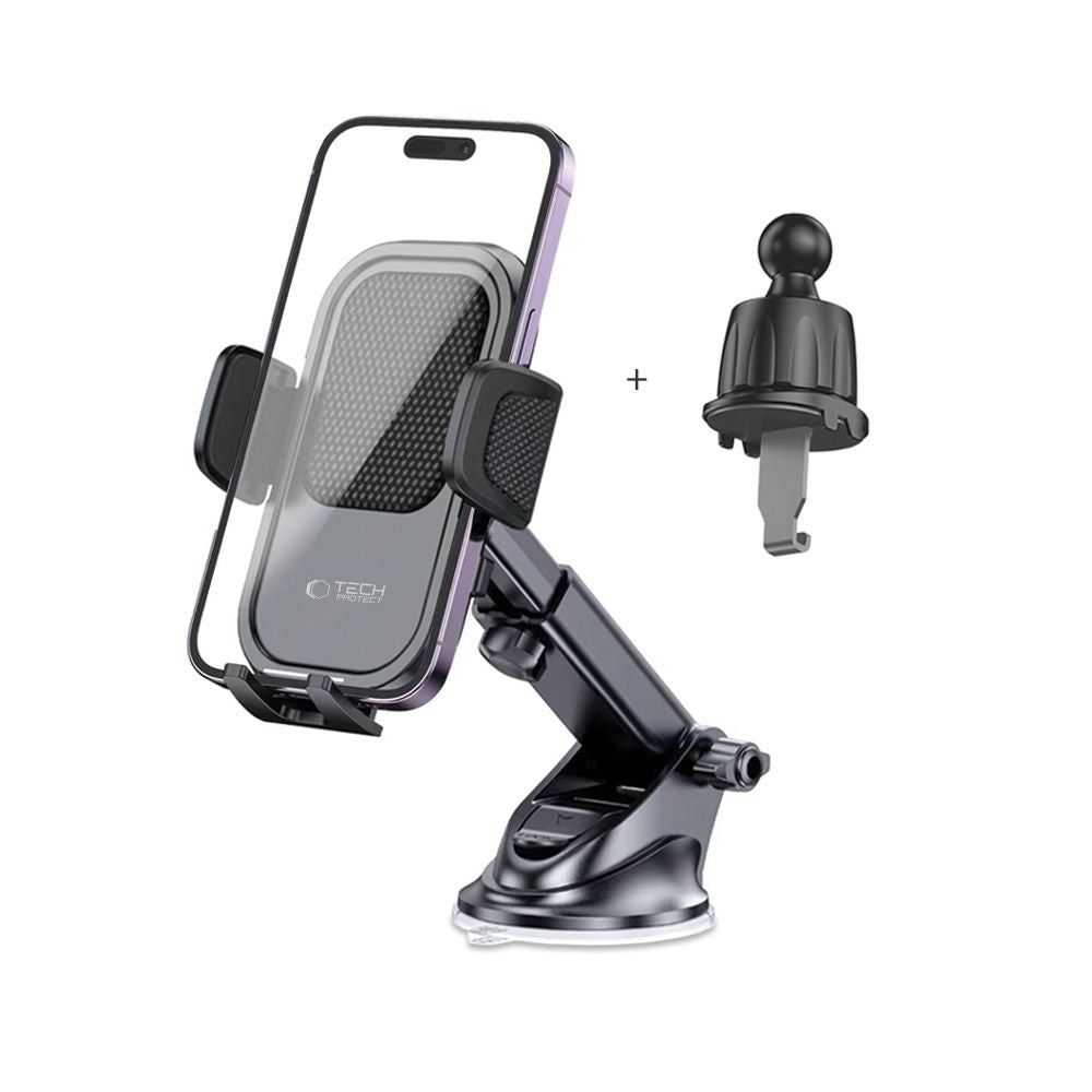 Tech-Protect Automobilinis telefono laikiklis V6 prietaisų skydeliui / oro angai - juodas -- Cell phone chargers