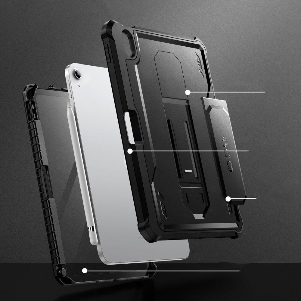 Tech-Protect Kevlar Pro dėklas iPad 10.9 2022 – juodas -- iPad 10.9" 2022