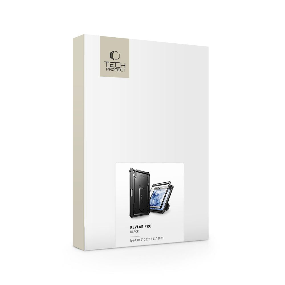 Tech-Protect Kevlar Pro dėklas iPad 10.9 2022 – juodas -- iPad 10.9" 2022
