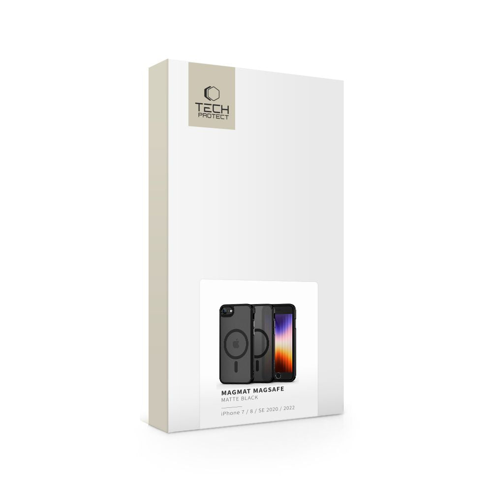 Tech-Protect MagMat MagSafe Dėklas, skirtas iPhone 7 / 8 / SE 2020 / 2022 - matinė juoda -- iPhone 7 / iPhone 8 / iPhone...
