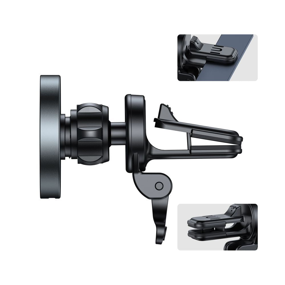 Tech-Protect Automobilinis telefono laikiklis MM15W-V5 su MagSafe 15W indukciniu įkrovikliu oro angai - juodas -- Cell...