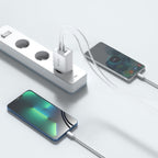 Tech-Protect C65W įkroviklis 2x USB-C PD 65W / USB-A QC 3.0 - juodas -- Cell phone chargers