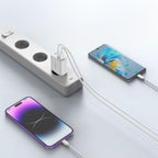 Tech-Protect NC30W įkroviklis 2x USB-C PD 30W / USB-A QC 3.0 - juodas -- Cell phone chargers