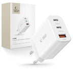 Tech-Protect NC30W įkroviklis 2x USB-C PD 30W / USB-A QC 3.0 - baltas -- Cell phone chargers