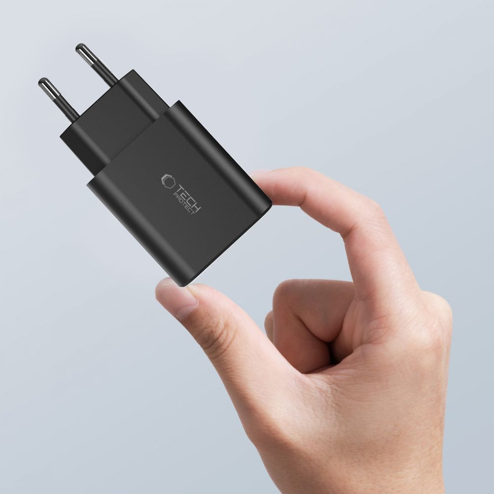 Tech-Protect NC30W įkroviklis 2x USB-C PD 30W / USB-A QC 3.0 - baltas -- Cell phone chargers