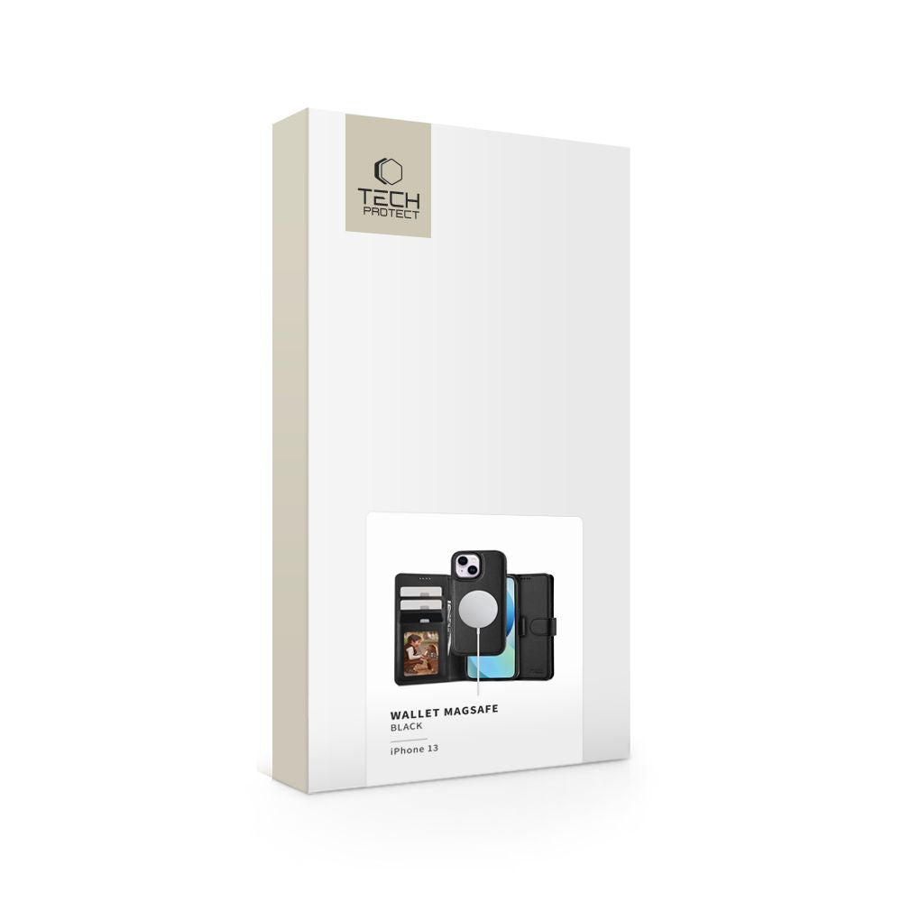 Tech-Protect Wallet MagSafe dėklas iPhone 13 – juodas -- iPhone 13