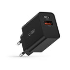 Tech-Protect NC30W įkroviklis USB-C PD 30W / USB-A QC 3.0 - juodas -- Cell phone chargers