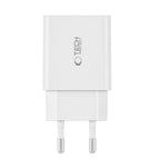 Tech-Protect NC30W USB-C PD 30W / USB-A QC 3.0 įkroviklis - baltas -- Cell phone chargers