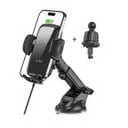 Tech-Protect CM15W-V1 automobilinis telefono laikiklis su 15W indukciniu įkrovikliu prietaisų skydui/oro angai - juodas...