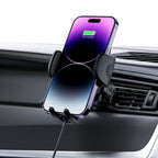 Tech-Protect CM15W-V1 automobilinis telefono laikiklis su 15W indukciniu įkrovikliu prietaisų skydui/oro angai - juodas...
