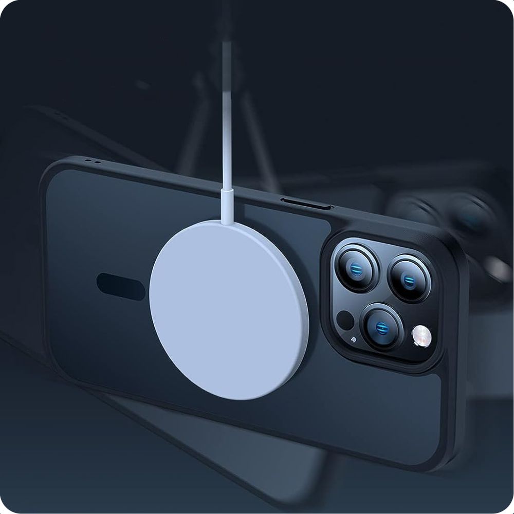Tech-Protect MagMat MagSafe dėklas iPhone 15 – skaidrus juodas -- iPhone 15