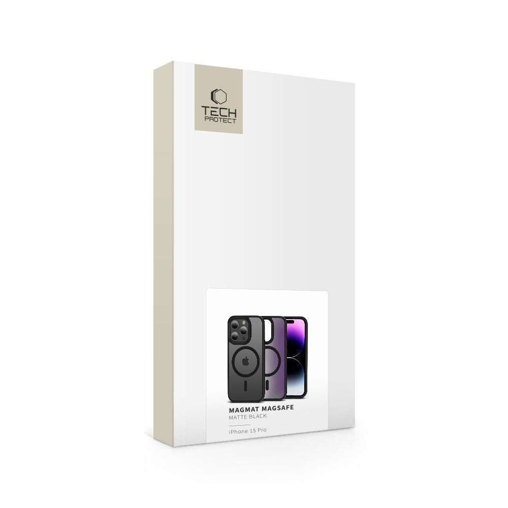 Tech-Protect MagMat MagSafe dėklas iPhone 15 Pro – juodas -- iPhone 15 Pro