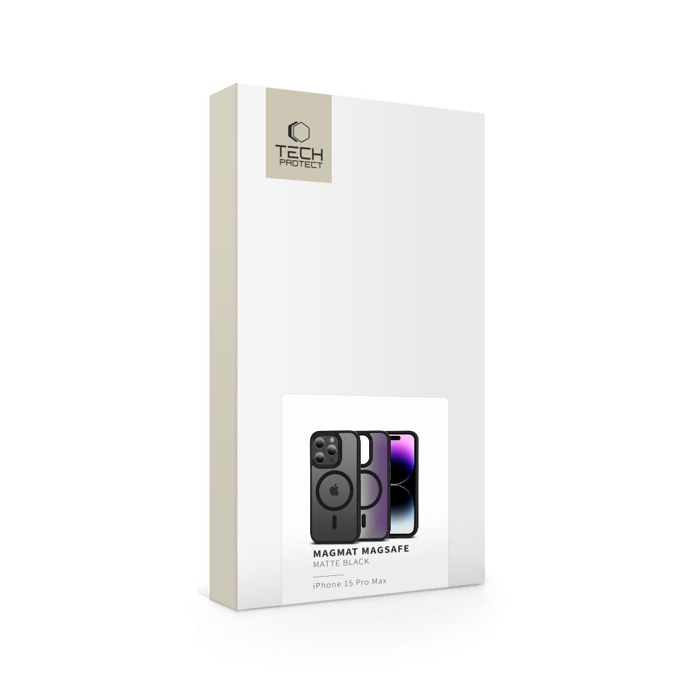 Tech-Protect MagMat MagSafe dėklas iPhone 15 Pro Max – juodas -- iPhone 15 Pro Max