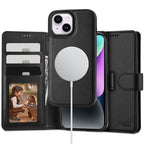 Tech-Protect Wallet MagSafe dėklas iPhone 15 – juodas -- iPhone 15