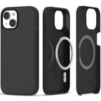 Tech-Protect MagSafe silikoninis dėklas iPhone 15 – juodas -- iPhone 15