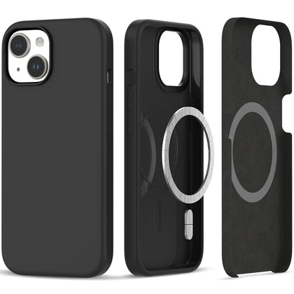 Tech-Protect MagSafe silikoninis dėklas iPhone 15 – juodas -- iPhone 15