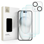 Tech-Protect Supreme stiklo rinkinys iPhone 15 (ekranui + kamerai) -- iPhone 15