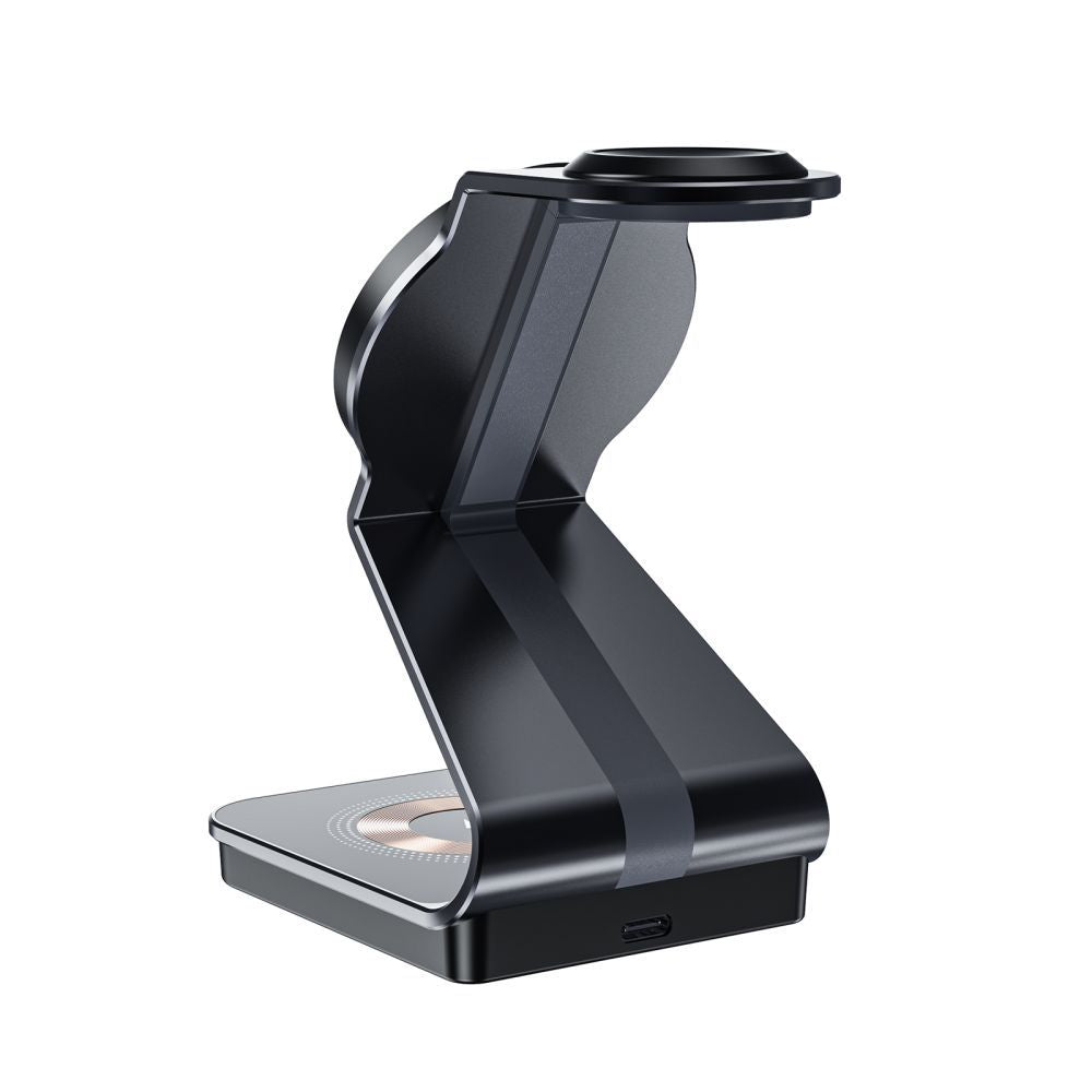 Tech-Protect QI15W-A29 3-in-1 indukcinis įkroviklis su MagSafe išmaniajam telefonui / Apple Watch / AirPods - juodas --...