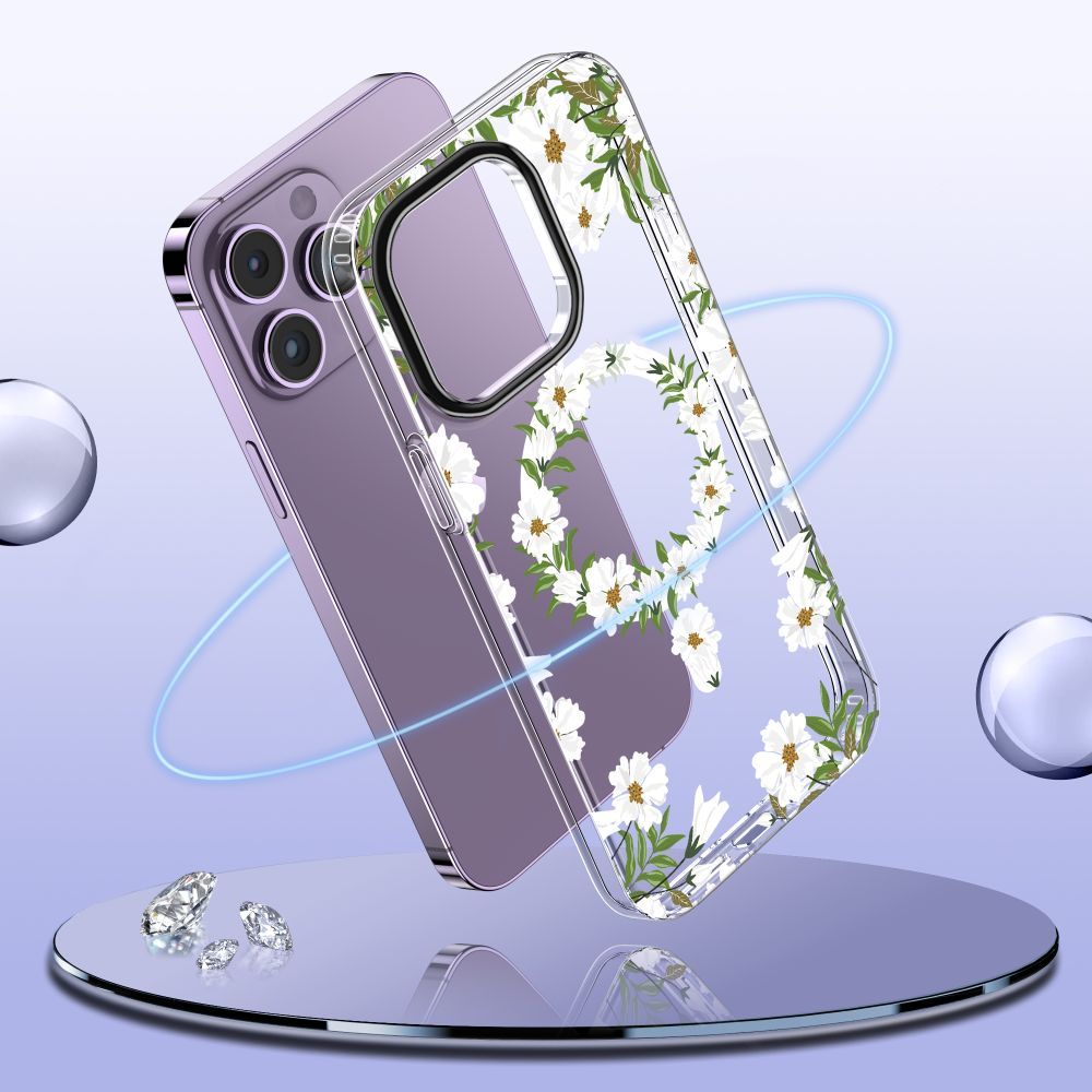 Tech-Protect MagMood MagSafe dėklas iPhone 15 Pro Max – ramunės -- iPhone 15 Pro Max
