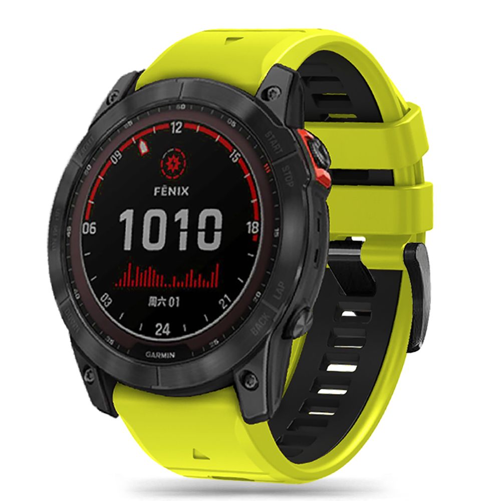 Tech-Protect IconBand Pro dirželis, skirtas Garmin Fenix ​​3 / 5X / 3HR / 5X Plus / 6X / 6X Pro / 7X - Lime Black --...