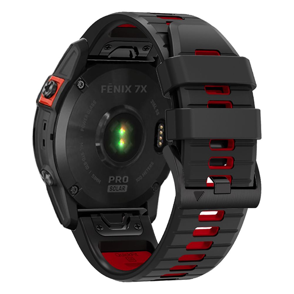 Tech-Protect IconBand Pro dirželis, skirtas Garmin Fenix ​​3 / 5X / 3HR / 5X Plus / 6X / 6X Pro / 7X - juodas/raudonas --...