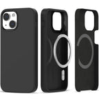 Tech-Protect silikoninis MagSafe dėklas iPhone 13/14 – juodas -- iPhone 13