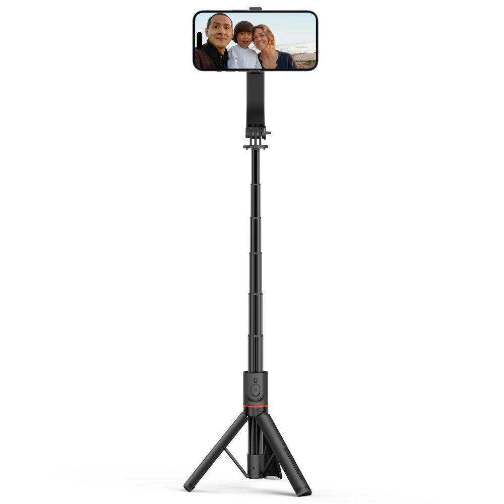 Tech-Protect L04S Bluetooth asmenukių lazda su trikoju iki 95cm ir 360° galva - juoda -- Selfie Sticks & Tripods