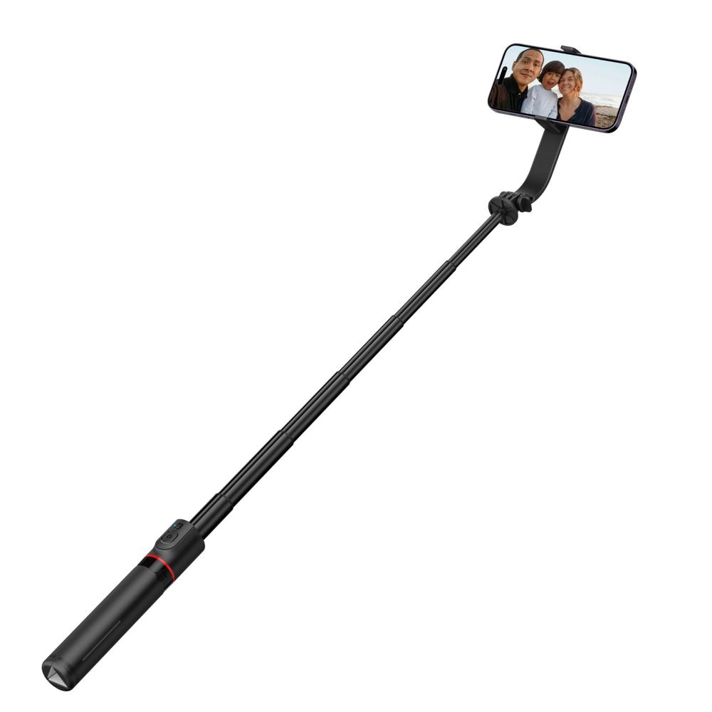 Tech-Protect L04S Bluetooth asmenukių lazda su trikoju iki 95cm ir 360° galva - juoda -- Selfie Sticks & Tripods