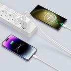 Tech-Protect C35W sieninis įkroviklis 2x USB-C PD 35W su USB-C / Lightning laidu - baltas -- Cell phone chargers