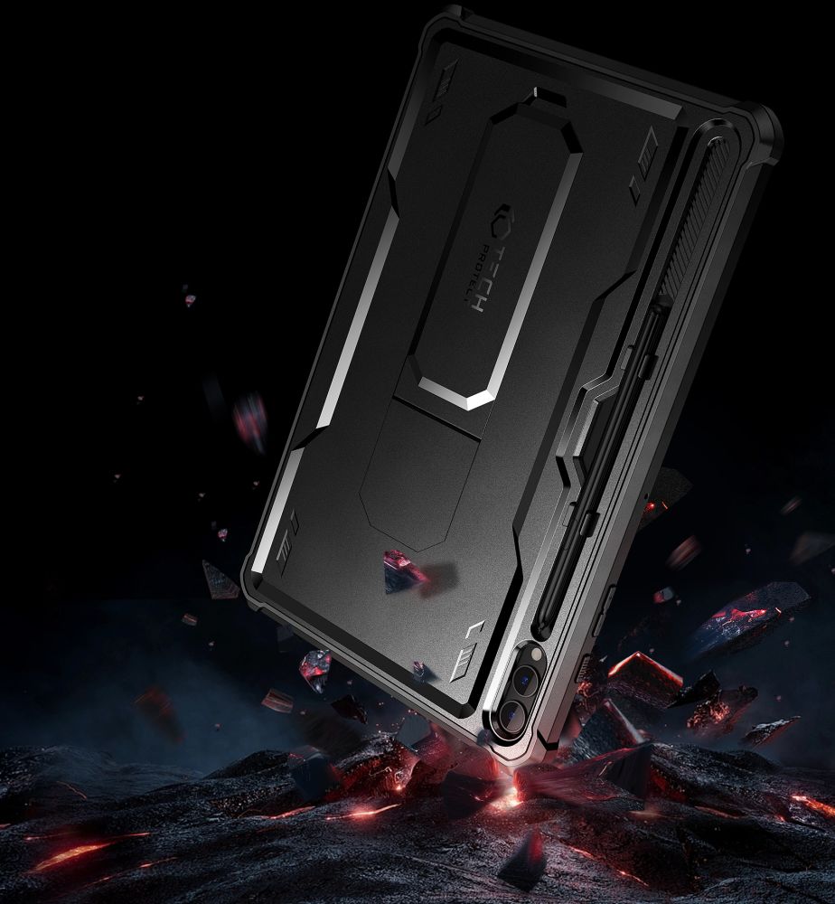 Tech-Protect Kevlar Pro dėklas Galaxy Tab S9+ – juodas -- Samsung Galaxy Tab S9+