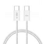Tech-Protect UltraBoost Classic USB-C / USB-C PD laidas 60W 3A 1m - baltas -- Cell phone cables