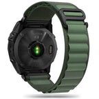 Tech-Protect Nylon Pro dirželis, skirtas Garmin Fenix ​​5 / 6 / 6 Pro / 7 - tamsiai žalia -- Watch Straps