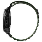 Tech-Protect Nylon Pro dirželis, skirtas Garmin Fenix ​​5 / 6 / 6 Pro / 7 - tamsiai žalia -- Watch Straps