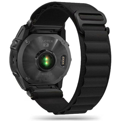 Tech-Protect Nylon Pro dirželis, skirtas Garmin Fenix ​​3 / 5X / 3HR / 5X Plus / 6X / 6X Pro / 7X - juodas -- Watch Straps