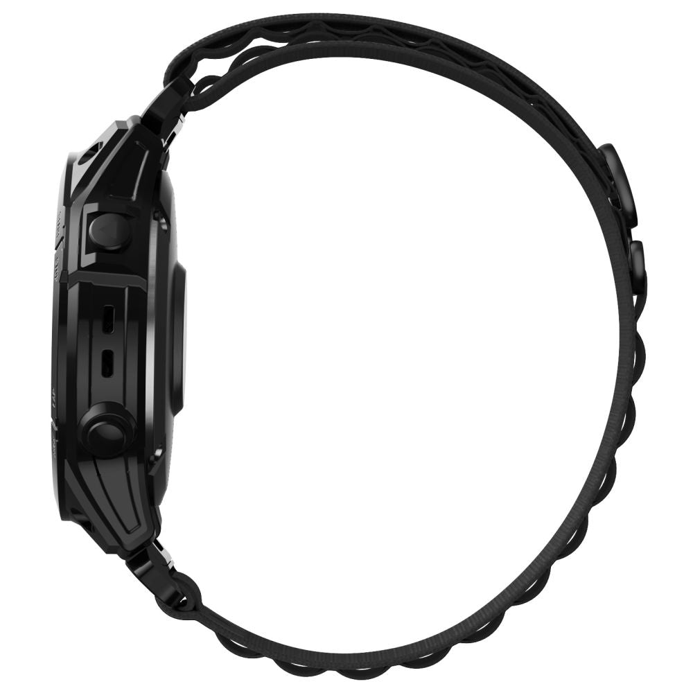 Tech-Protect Nylon Pro dirželis, skirtas Garmin Fenix ​​3 / 5X / 3HR / 5X Plus / 6X / 6X Pro / 7X - juodas -- Watch Straps