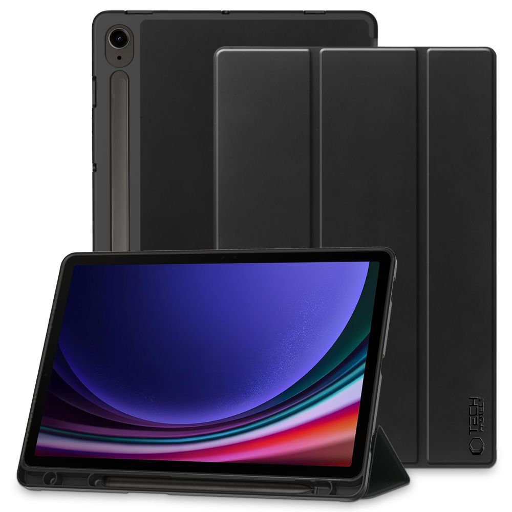 Tech-Protect SmartCase Pen dėklas Galaxy Tab S9 FE – juodas -- Samsung Galaxy Tab S9 FE