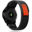 Tech-Protect nailoninis dirželis, skirtas Garmin Fenix ​​5 / 6 / 6 Pro / 7 - juodas / oranžinis -- Watch Straps