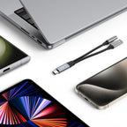 Tech-Protect UltraBoost USB-C (male) PD 60W 6A / mini jack 3.5mm (female) - USB-C (female) - juodas -- Cell phone cables