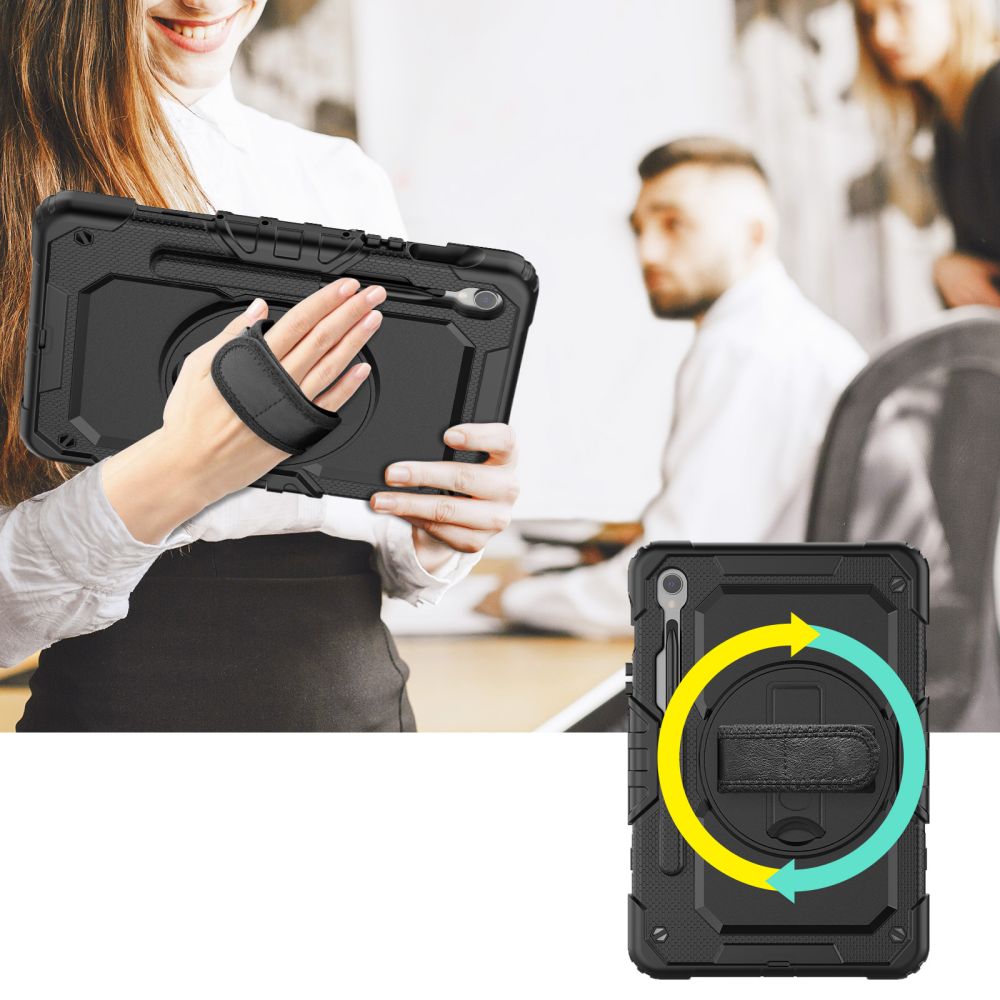 Tech-Protect Solid360 dėklas Galaxy Tab S9 FE 10,9" – juodas -- Samsung Galaxy Tab S9 FE