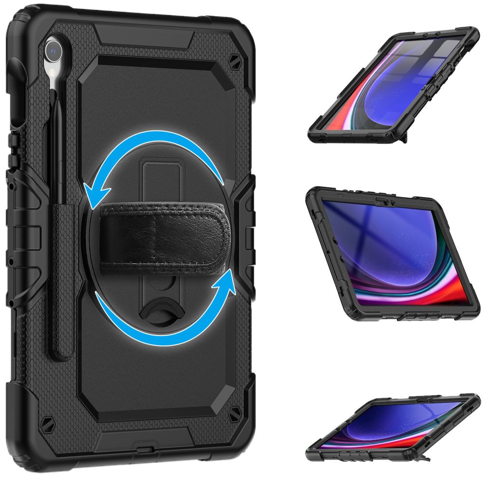 Tech-Protect Solid360 dėklas Galaxy Tab S9 FE 10,9" – juodas -- Samsung Galaxy Tab S9 FE