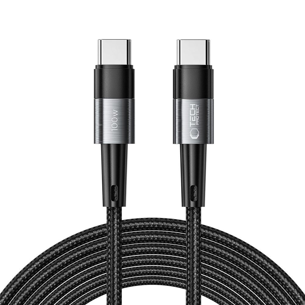 Tech-Protect UltraBoost USB-C / USB-C PD laidas 100W 5A 3m - pilkas -- Cell phone cables